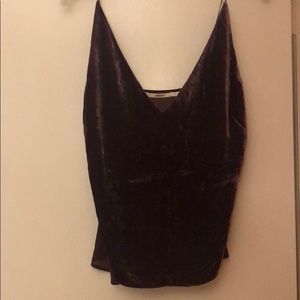 Dark Red/Maroon Velvet JBrand Cami